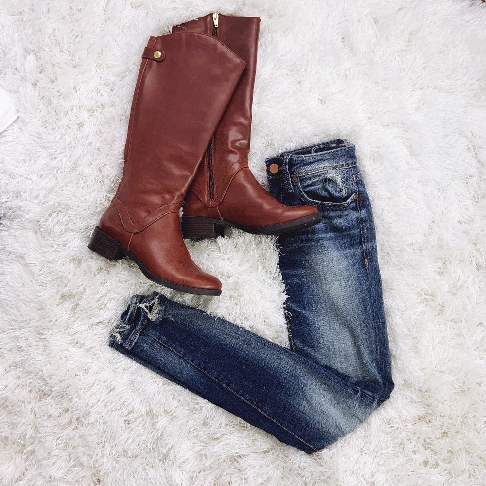 Merona Brown Zip Up Boots